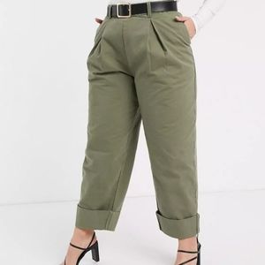 ASOS Curve inverted pleat pants